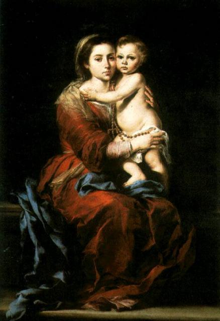 Rózsafűzéres Szűzanya (Museo Nacional del Prado) – Bartolomé Esteban Murillo